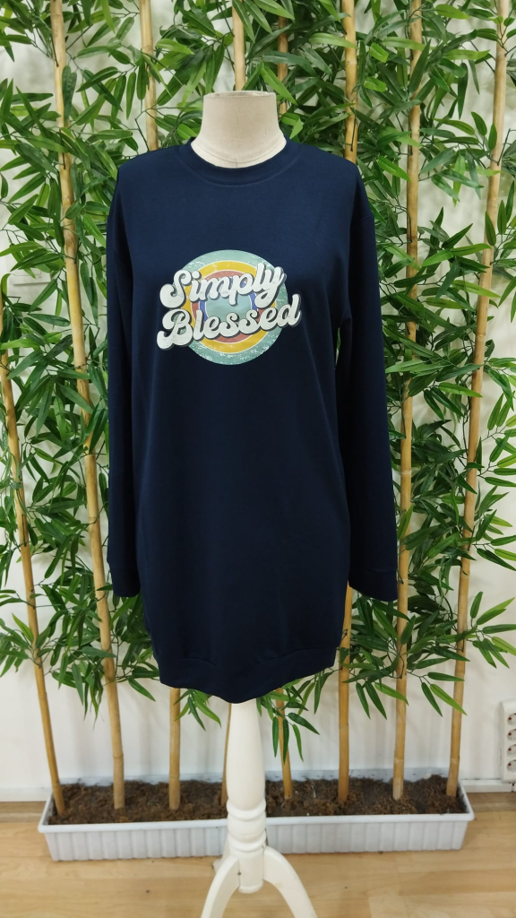 Kadın Uzun Kollu Bisiklet Yaka Yazılı Viskon Iki Iplik Elbise - Görsel 18