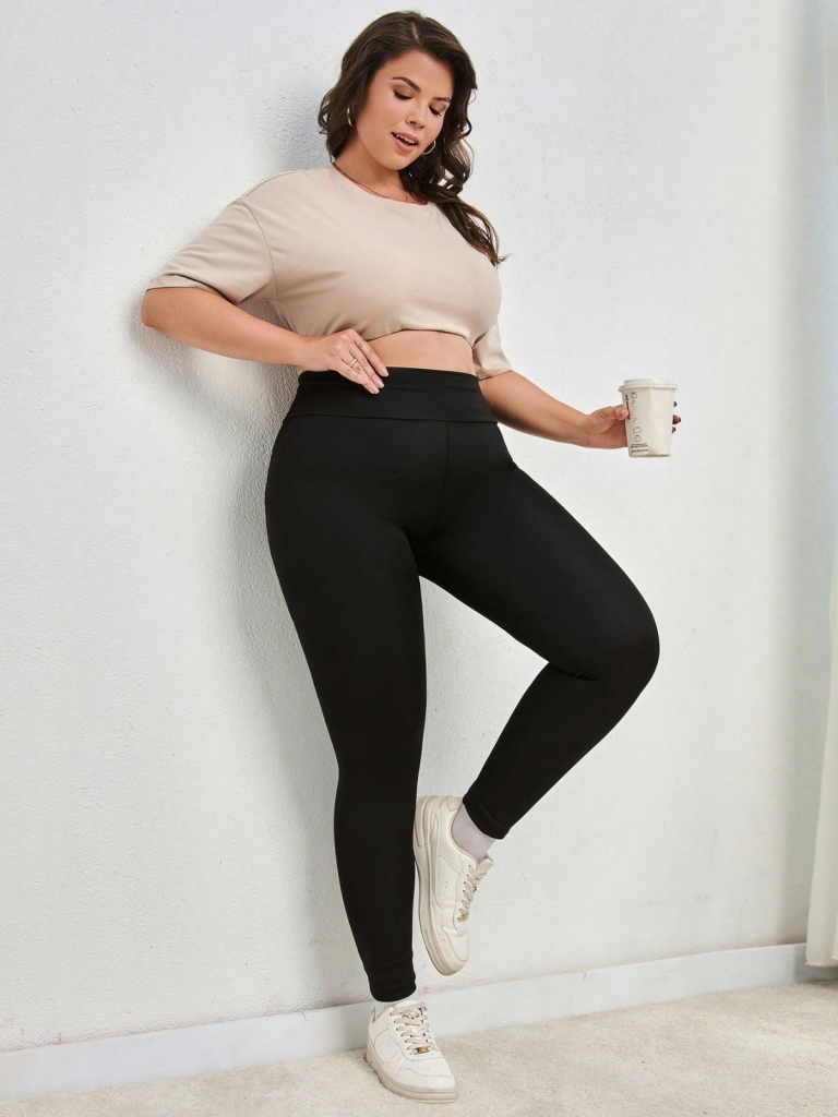 Kadın Yüksek Bel Dalgıç Spor Tayt - Görsel 2