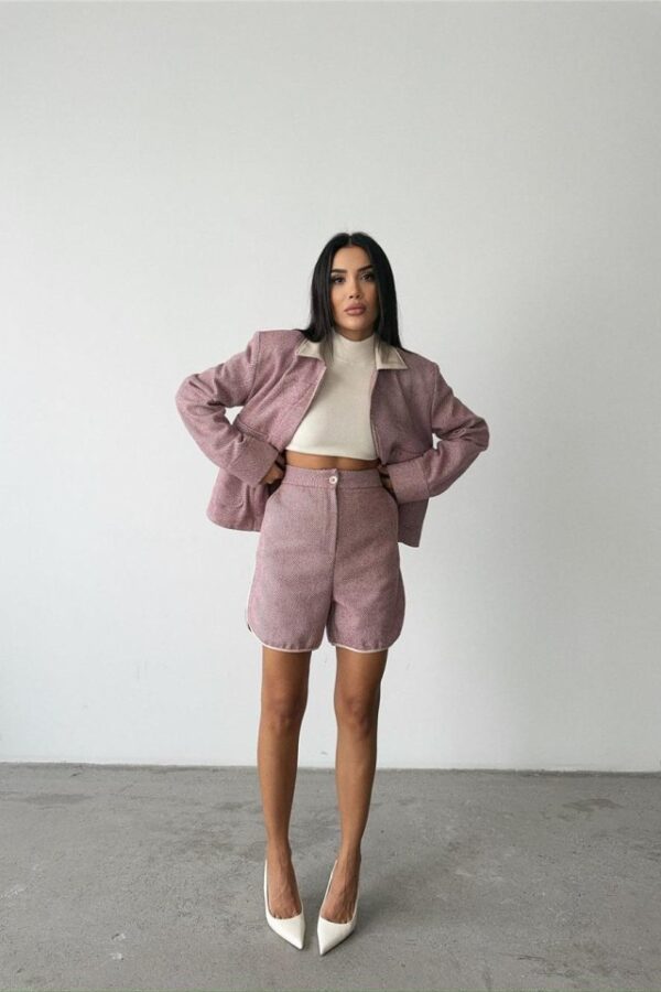 KAŞE KISA ŞORT - Gül Kurusu