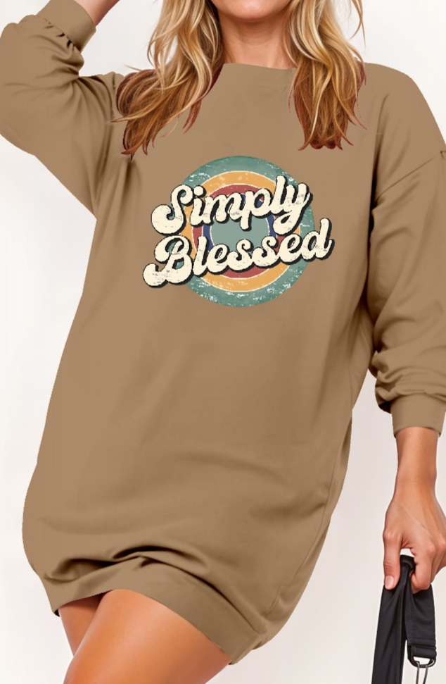 Kadın Uzun Kollu Bisiklet Yaka Yazılı Viskon Iki Iplik Elbise - Görsel 6