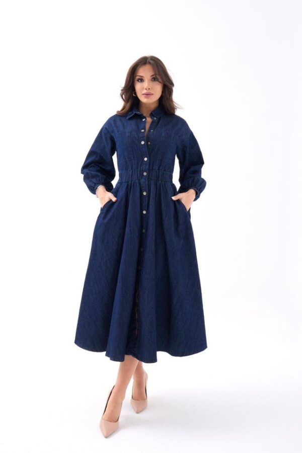 6707 KOT ELBİSE-MAVİ