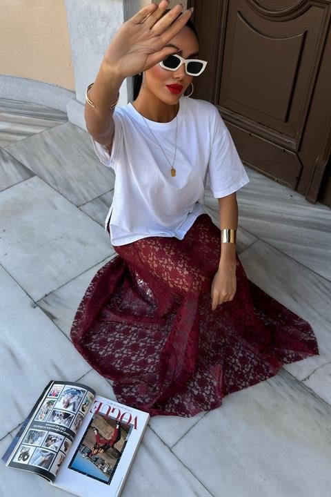 Maxi Dantel Etek 4047