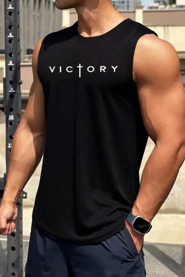 Erkek Victory Baskılı Süprem Kolsuz Tişört