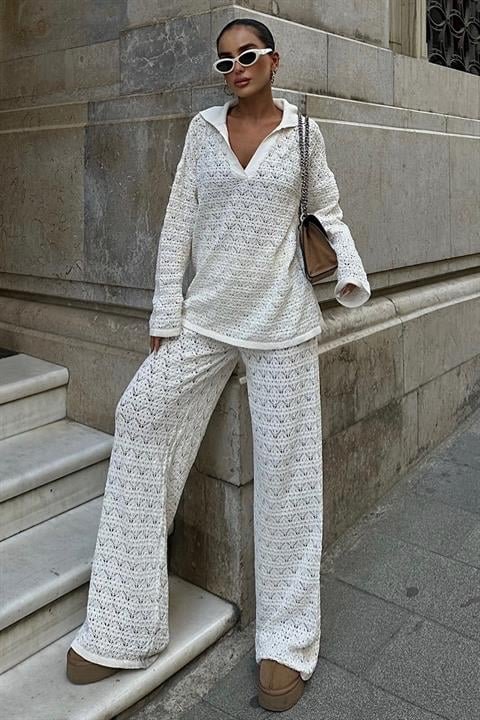 Nolan Regular Ajurlu Pantolon Takım 9885