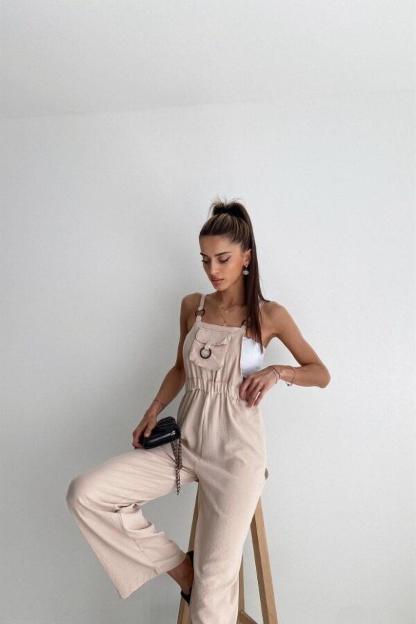 7023 Askılı Bahçıvan Tulum - Haki