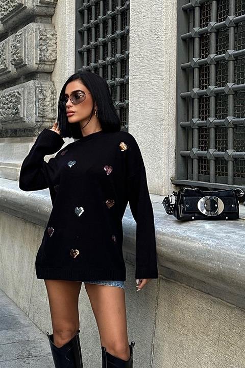 Molly Kalp Desenli Triko Örme Kazak 1339