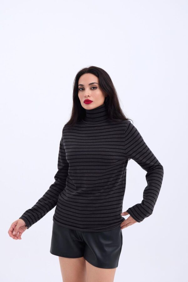 4213 TRİKO ÇİZGİLİ BALIKÇI SALAŞ-ANTRASİT-SİYAH