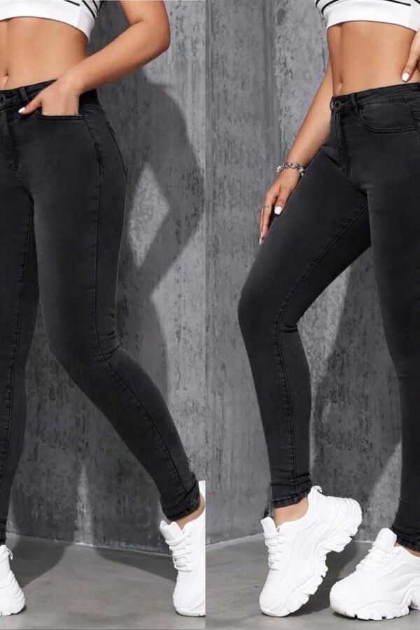 Kadın Yüksek Bel Dar Paça Likralı Pantolon