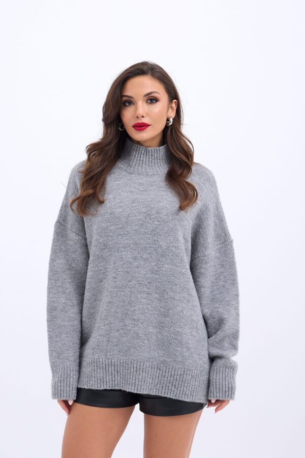 43141 TRİKO YARIM BALIKÇI SALAŞ KAZAK-GRİ