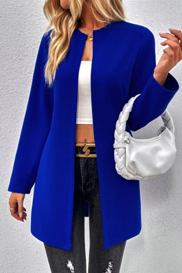 Kadın Uzun Kollu önü Açık Uzun Modal Ceket