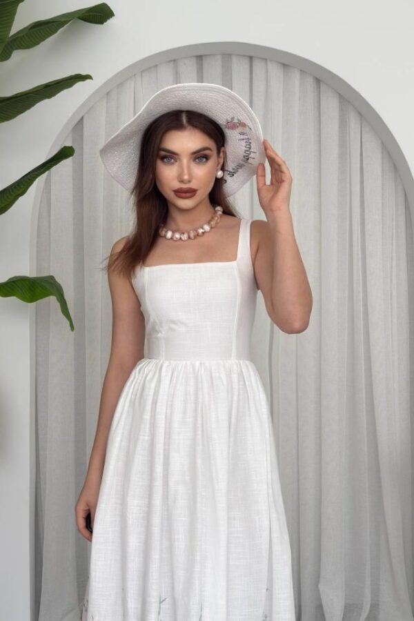 Mazi Çiçek Desenli Elbise