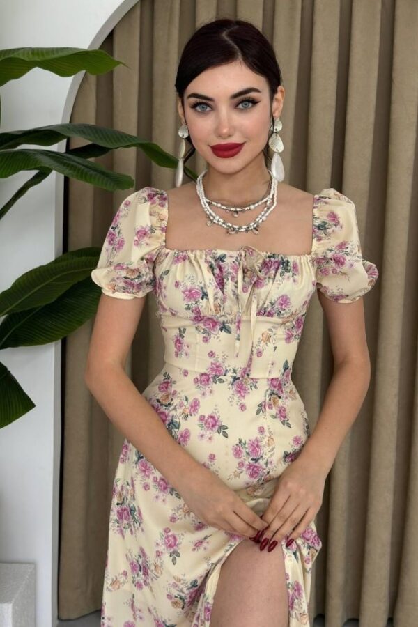 Zeze Balon Kol Elbise