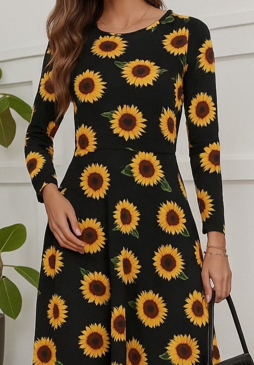 Kadın Fakir Kol Bisiklet Yaka Midi Mikro Elbise - Görsel 2