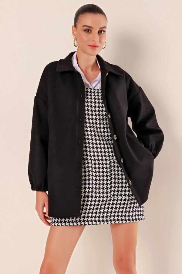 0674 Cepli Oversize Gömlek - Yeşil