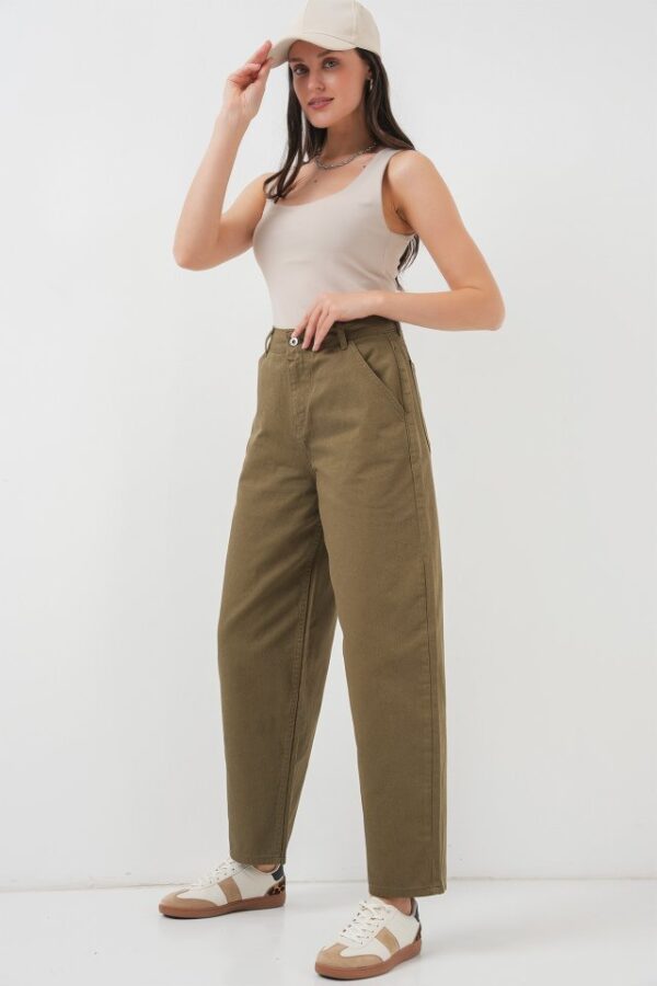 6703 Yüksek Bel Kot Pantolon - Siyah