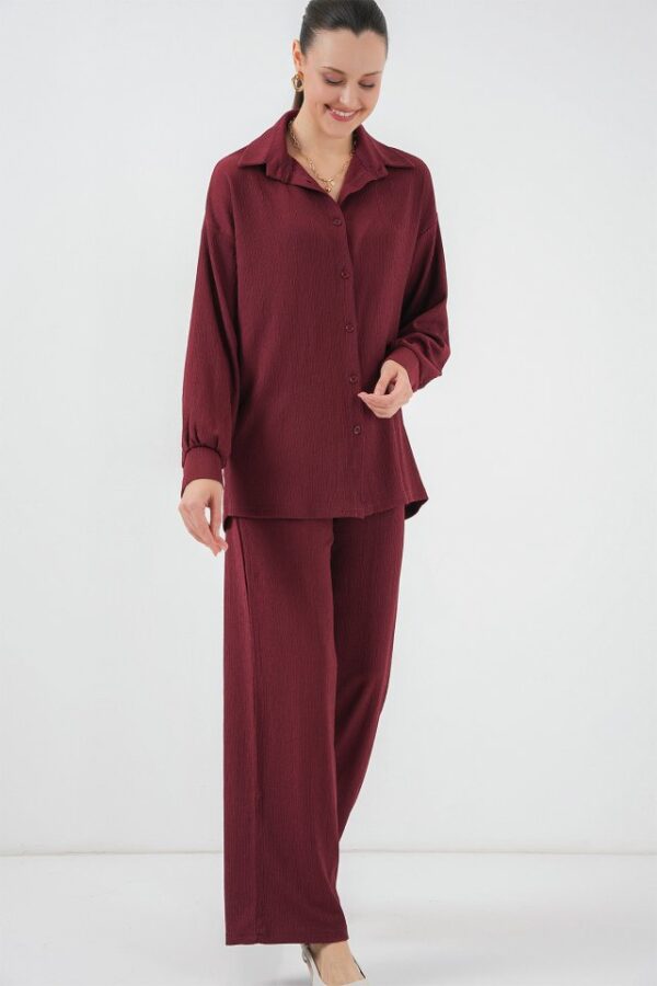 5858 Örme İkili Takım - Bordo
