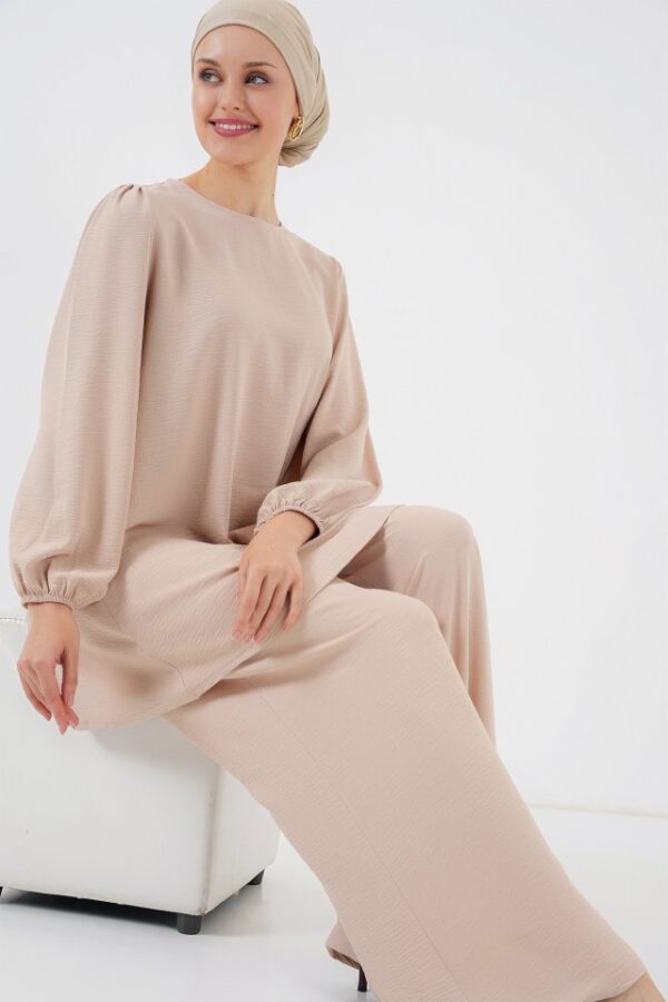 Ayrobin Tunik Pantolon Alt Üst Takım 6712 - Beyaz