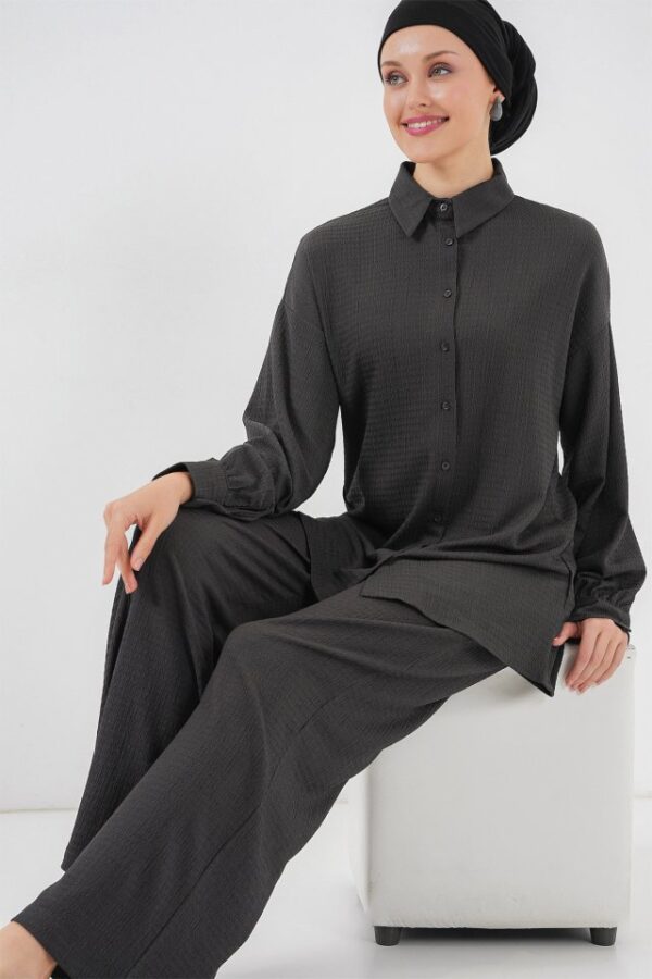 Örme Tesettür Alt Üst Takım 6711 - Antrasit
