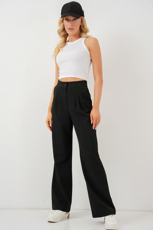 6638 Yüksek Bel Palazzo Pantolon - A.Bej