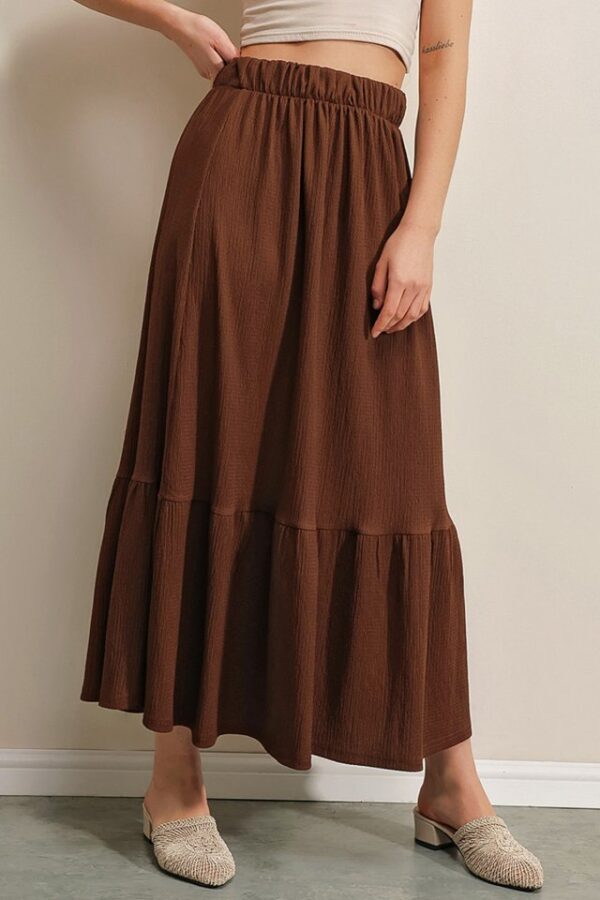 1886 Uzun Örme Etek - Siyah