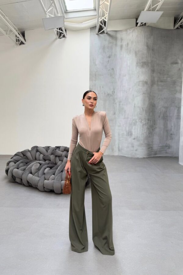 230 Gr Poly Viscose Full Lycra Pi̇leli̇ Palazzo Pantolon