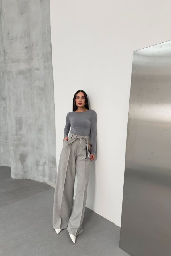 Sante Çi̇zgi̇li̇ Bel Kuşakli Palazzo Pantolon