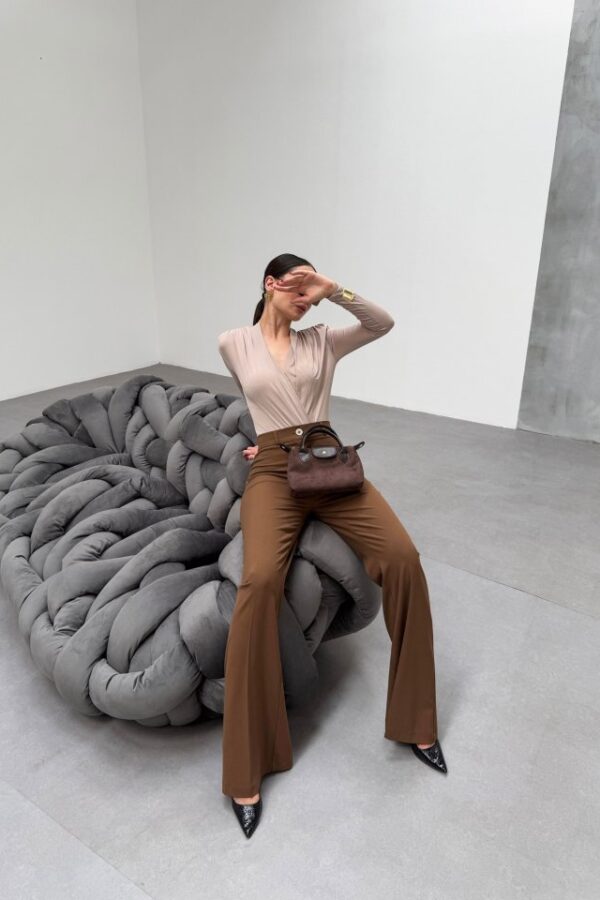 230 Gr Poly Viscose Full Lycra İspanyol Paça Pantolon