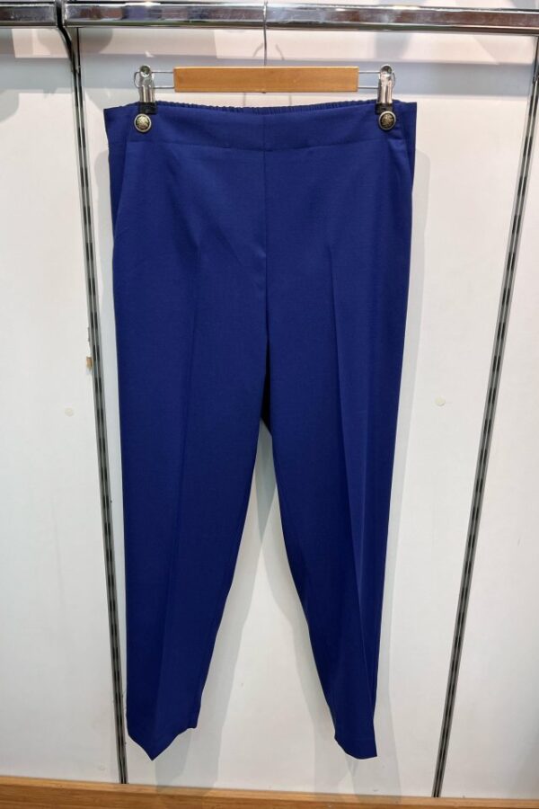 Dekorati̇f Düğmeli̇ Arka Bel Lasti̇kli̇ Pantolon