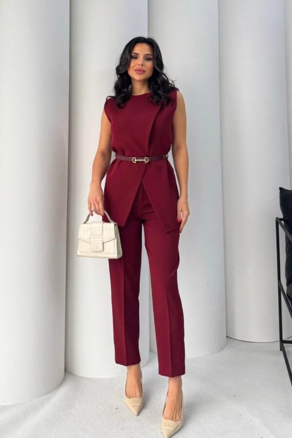 Vatkalı Ceket Pantolon İkili Takım