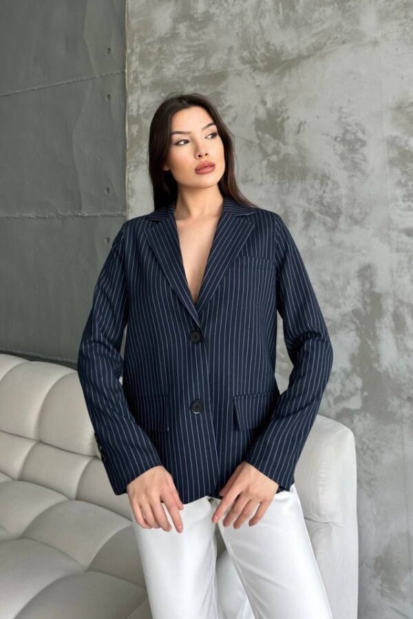 Çizgi Desenli Ceket