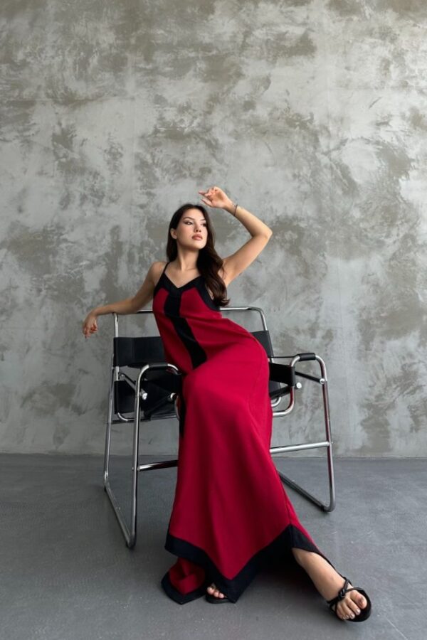 Askılı Maxi Boy Elbise