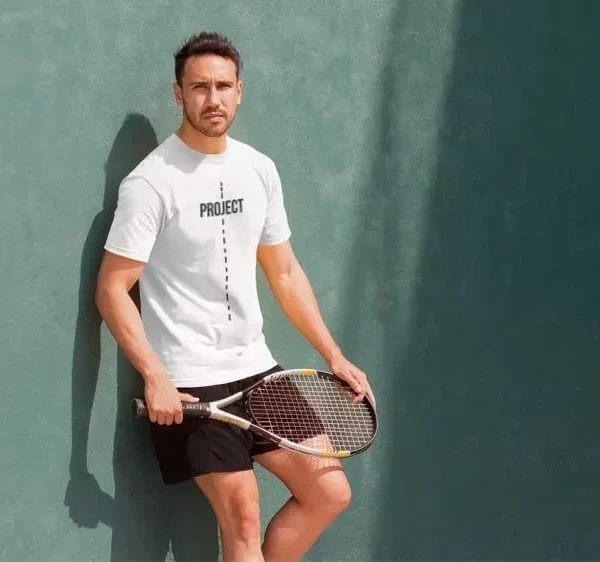 Unisex Bisiklet Yaka Baskılı Oversize T-Shirt - Beyaz