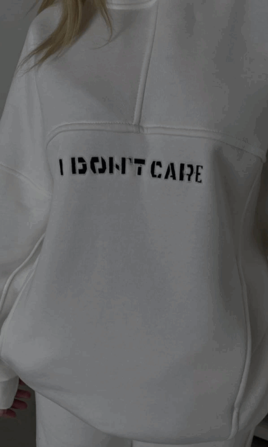 Nakış İşlemeli Üç İplik Sweat Takım- Beyaz