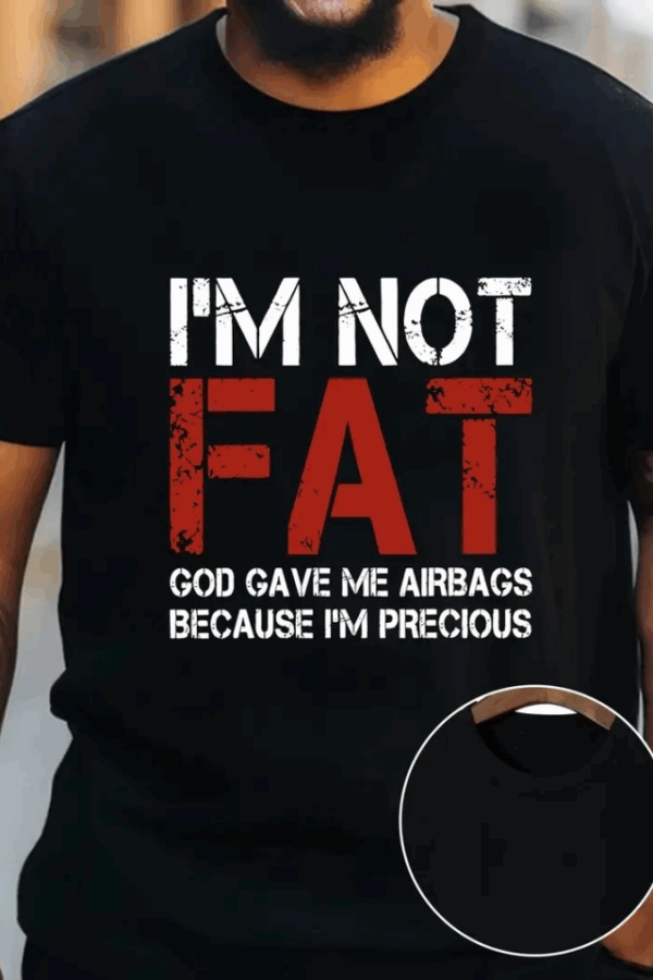 Baskılı Oversize Bisiklet Yaka T-shirt - Siyah