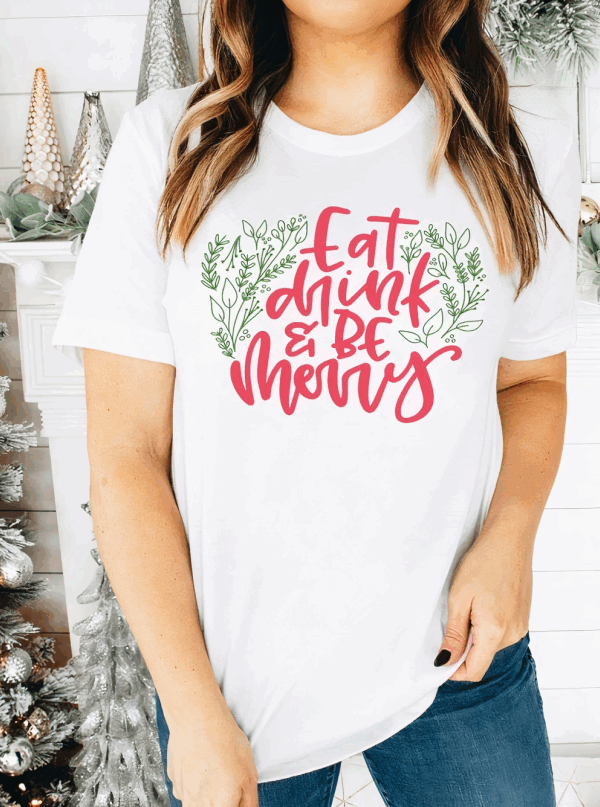 Noel İçin Özel Tasarım T-shirt - Beyaz