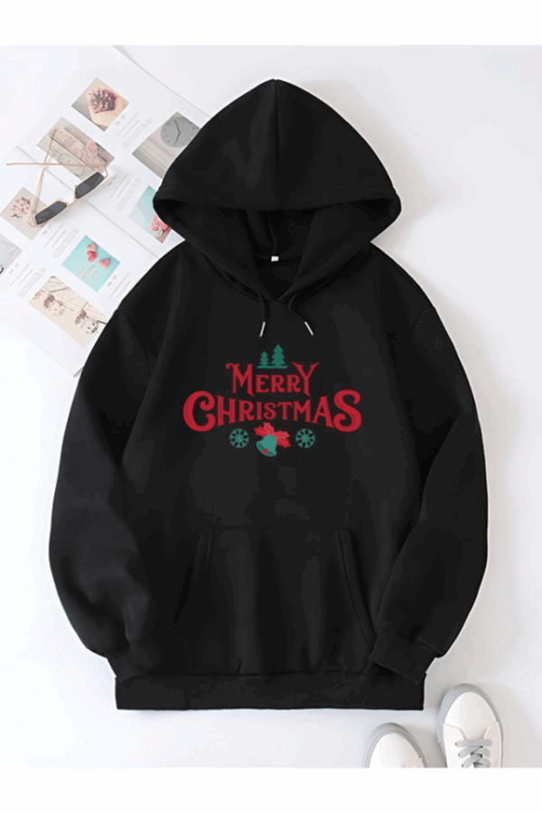 Merry Chrıstmas Sweatshirt - Hodie - Siyah