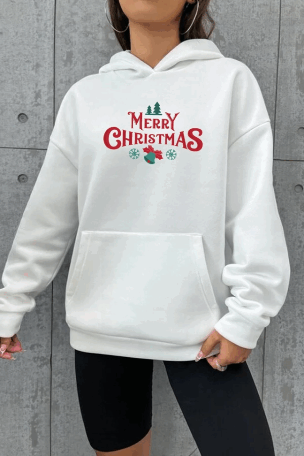 Merry Chrıstmas Sweatshirt - Hodie - Beyaz