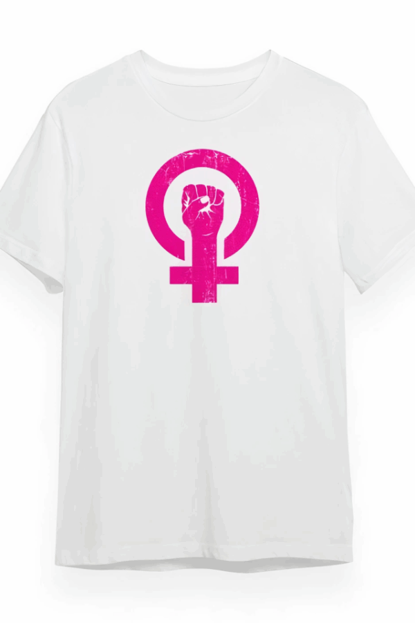 8 Mart Dünya Kadınlar Günü İçin Özel Baskılı T-shirt - Beyaz