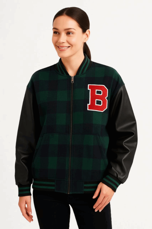 Kolları Suni Deri Içi Astarlı Oduncu Kolej Içi Ceket - Haki