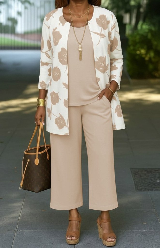 Kadın Uzun Kollu önü Açık Modal Ceket Kolsuz Viskon Iki Iplik Bluz Ve Pantolon üçlü Takım - Görsel 7