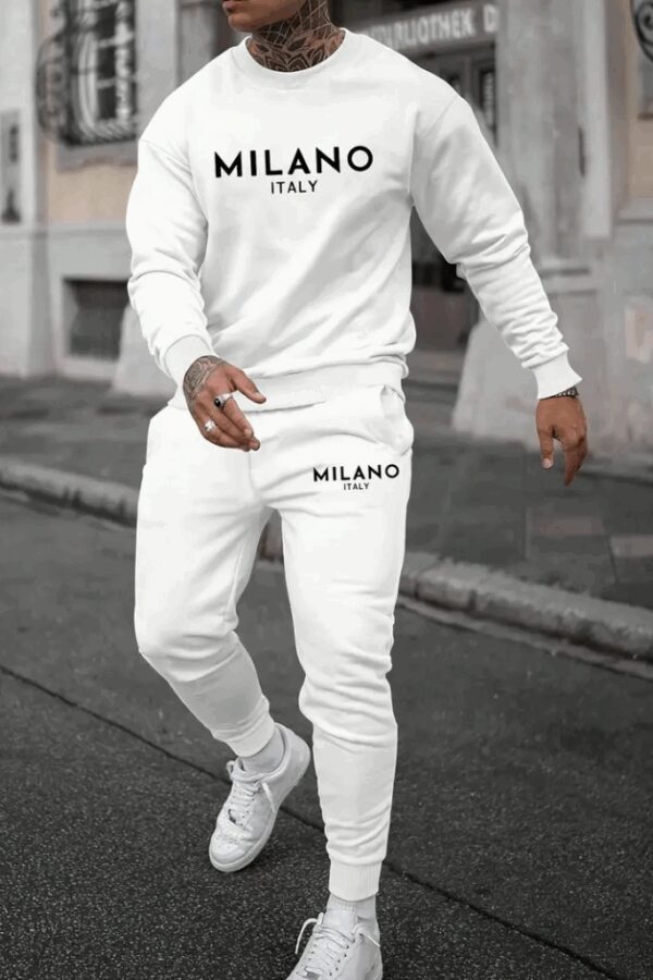 Erkek Uzun Kollu Baskı Detaylı Iki Iplik Takım