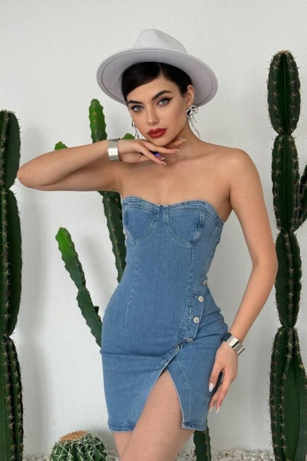 Nerg Düğme Detaylı Elbise