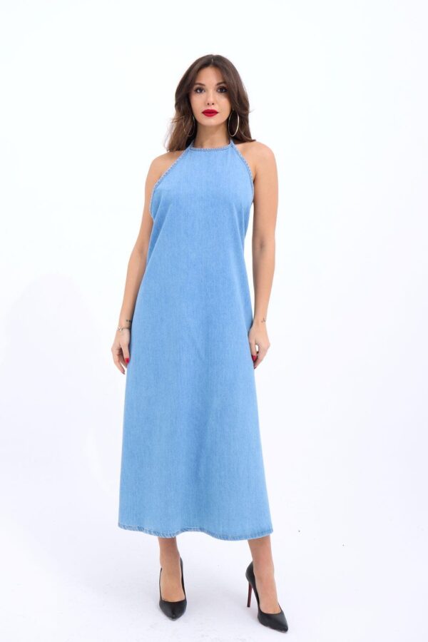 6771 KOT ELBİSE-MAVİ