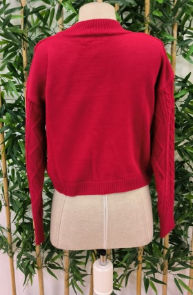 Kadın Uzun Kollu Balıkçı Yaka Bluz Ve Etek Ikili Triko Takım - Görsel 9