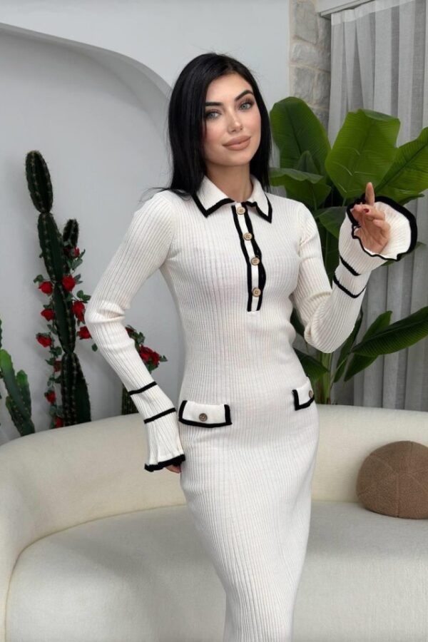 Wale Cep Detaylı Elbise