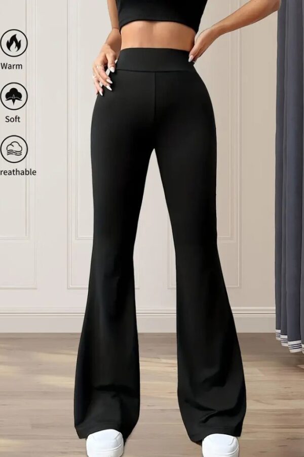 Kadın Yüksek Bel Geniş Paçalı Dalgıç Tayt