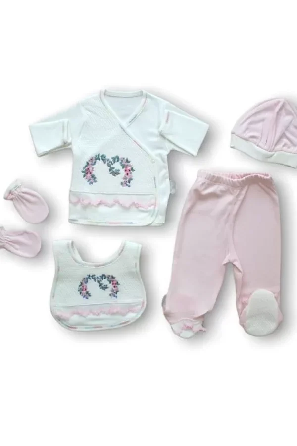 Anadolunun Kalbi Nakışlı  5li Zıbın Takımı Hastane Çıkışı Pembe