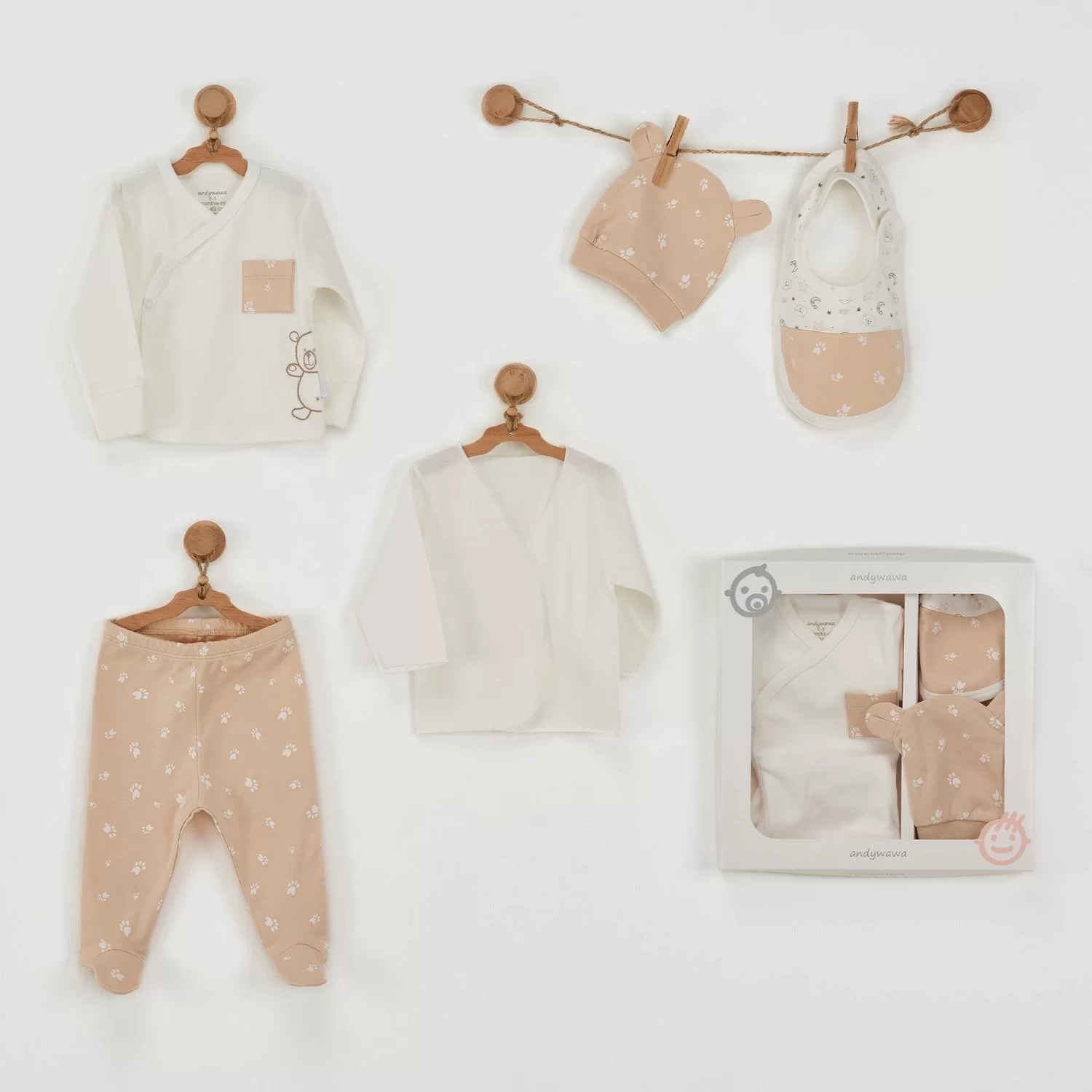 Little Wawa Bear 5'li Hastane Çıkışı Bej - Görsel 4