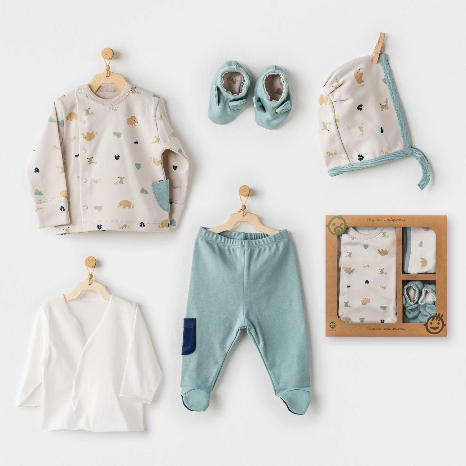 Organic Let S Love Nature 5 Parça Hastane Çıkışı Stone - Görsel 2