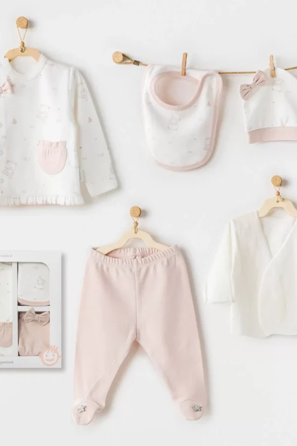 Ballerina 5 Parça Hastane Çıkışı Ekru